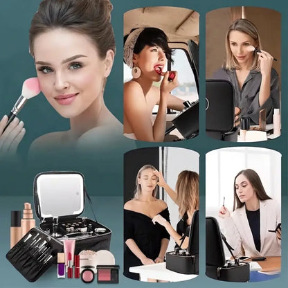 StudioGlam Portátil | Cosmetiqueta con espejo y luz LED