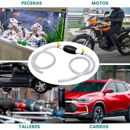 BOMFLEX- Bomba De Succión Manual de Líquidos Multifunción | 1 Metro Material PVC de alta calidad